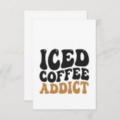 Ice Coffee Addict Funny caffeine Lover Gift Bedankkaart (Voorkant / Achterkant)