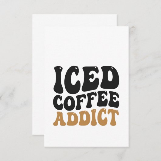 Ice Coffee Addict Funny caffeine Lover Gift Bedankkaart (Voorkant / Achterkant)