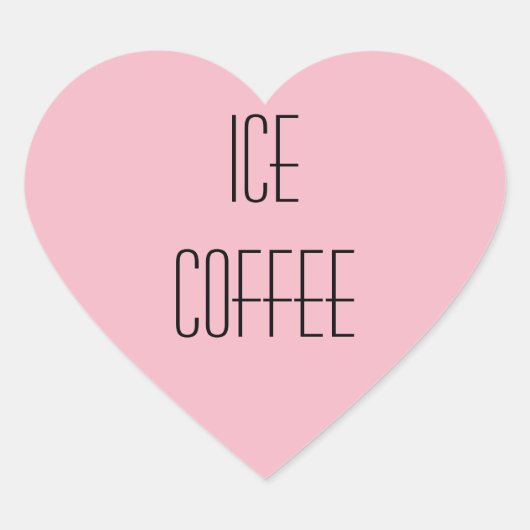 Ice Coffee Heart Sticker (Voorkant)