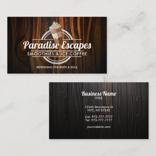  Ice Coffee logo visitekaartjes (Voorkant / Achterkant)