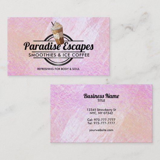  Ice Coffee logo visitekaartjes (Voorkant / Achterkant)