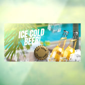 Ice Cold Beer Convenence Store Gas Station vooraan Raamsticker (Vel 3)