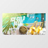 Ice Cold Beer Convenence Store Gas Station vooraan Raamsticker (Vel)