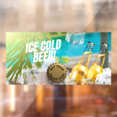 Ice Cold Beer Convenence Store Gas Station vooraan Raamsticker (Vel 2)