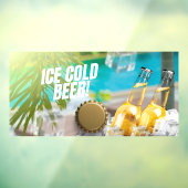 Ice Cold Beer Convenence Store Gas Station vooraan Raamsticker (Vel 3)