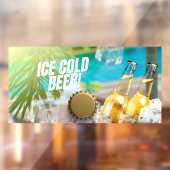 Ice Cold Beer Convenence Store Gas Station vooraan Raamsticker (Vel 2)