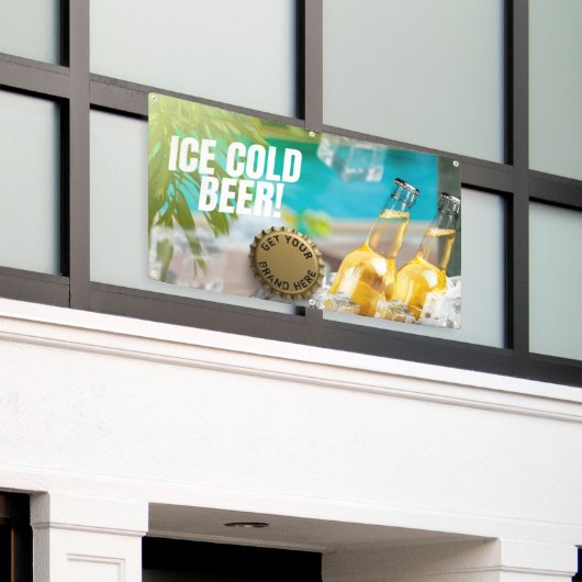 Ice Cold Beer Convenience Store-gasstation Spandoek (Buitenkant Gebouw)