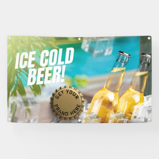 Ice Cold Beer Convenience Store-gasstation Spandoek (Horizontaal)