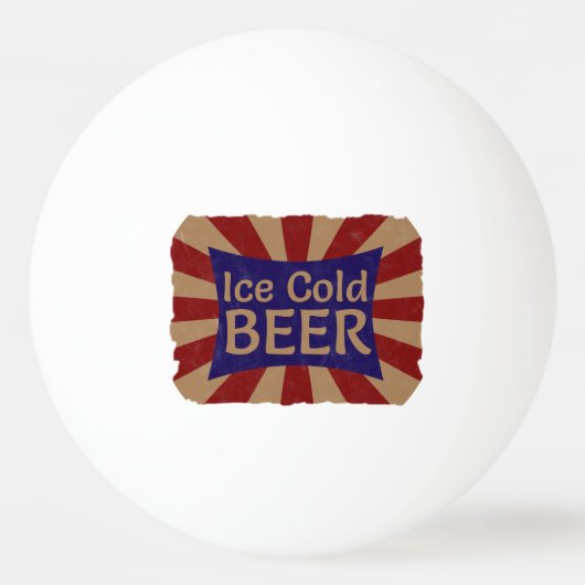 Ice Cold Beer Ping Pong Ball (Voorkant)