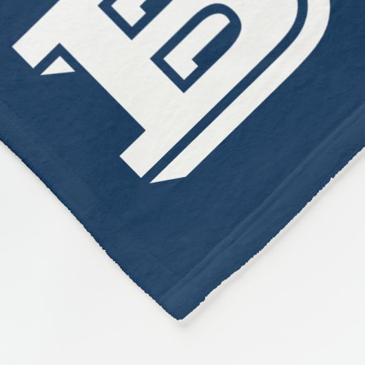 Ice Cold Beer Sign - White en Blue Fleece Deken (Hoek)