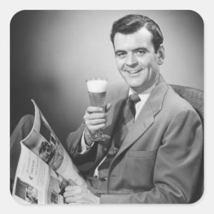 Ice Cold Beer Vierkante Sticker