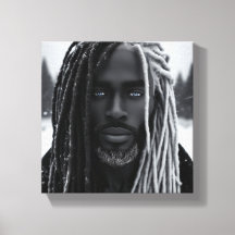 Ice Cold Black Power Stretched Canvas