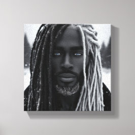 Ice Cold Black Power Stretched Canvas
