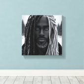 Ice Cold Black Power Stretched Canvas Afdruk (Insitu (Houten vloer))