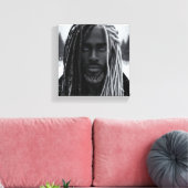 Ice Cold Black Power Stretched Canvas Afdruk (Insitu (Woonkamer))