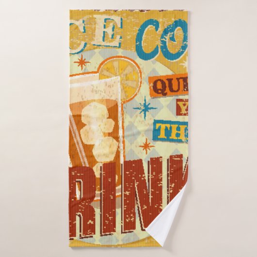  Ice Cold Drink metaalteken. , soda, Badhanddoek (Badhanddoek)