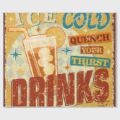  Ice Cold Drink metaalteken. , soda, Cadeaupapier (Vlak)