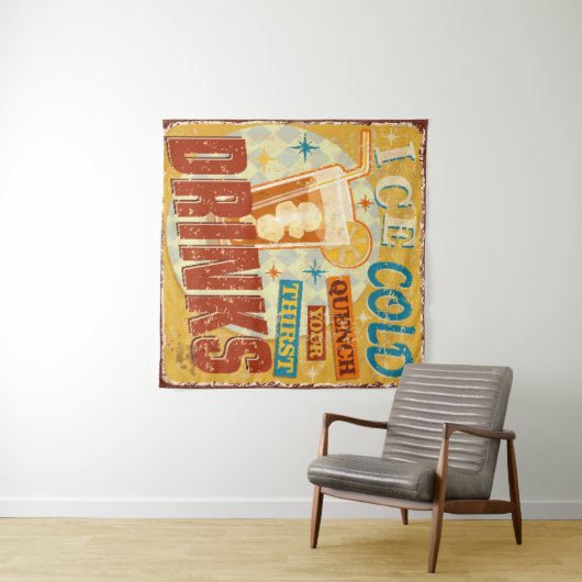  Ice Cold Drink metaalteken. , soda, Wandkleed (In Situ (horizontaal))