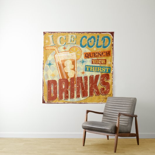  Ice Cold Drink metaalteken. , soda, Wandkleed (In situ)