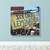 Ice Cold Lemonade, Street Fair Upper West Side NYC Canvas Afdruk (Insitu (Houten vloer))