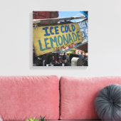 Ice Cold Lemonade, Street Fair Upper West Side NYC Canvas Afdruk (Insitu (Woonkamer))