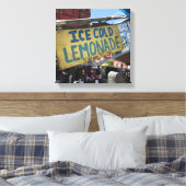 Ice Cold Lemonade, Street Fair Upper West Side NYC Canvas Afdruk (Insitu (Slaapkamer))