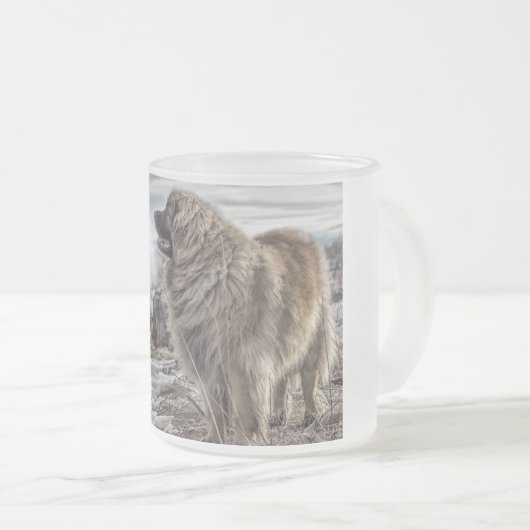 Ice cold Leonberger frosty mok (Voorkant rechts)