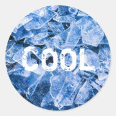 Ice Cool Ronde Sticker (Voorkant)