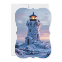 Ice covered lighthouse 