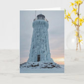 Ice covered lighthouse kaart (Gele Bloem)
