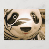 Ice Covered Panda Sepia Briefkaart (Voorkant)