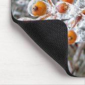 Ice-Covered Red Berries Mousepad Muismat (Hoek)