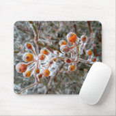 Ice-Covered Red Berries Mousepad Muismat (Met muis)