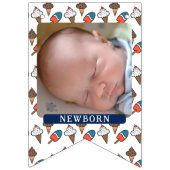 Ice Cream 1e Verjaardag Baby's Eerste Jaar Vlaggetjes (Tweede vlag)