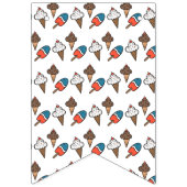 Ice Cream 1e Verjaardag Baby's Eerste Jaar Vlaggetjes (Eerste vlag)