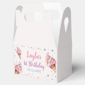 Ice Cream 1e verjaardag Bedankdoosjes (Geopend)