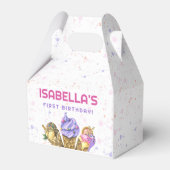 Ice Cream 1e verjaardag Bedankdoosjes (Voorkant Zijde)