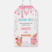 Ice Cream 1e verjaardag Cadeaulabel (Achterkant)