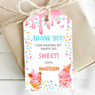 Ice Cream 1e verjaardag Cadeaulabel
