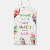 Ice Cream 1e verjaardag Cadeaulabel (Voorkant)