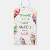 Ice Cream 1e verjaardag Cadeaulabel (Achterkant)