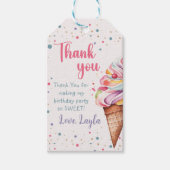Ice Cream 1e verjaardag Cadeaulabel (Voorkant)