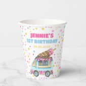Ice Cream 1e verjaardag Papieren Bekers (Voorkant)