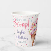 Ice Cream 1e verjaardag Papieren Bekers (Voorkant)