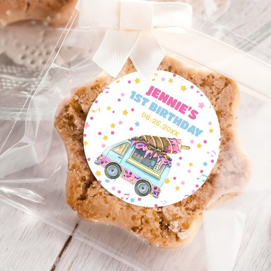Ice Cream 1e verjaardag Ronde Sticker