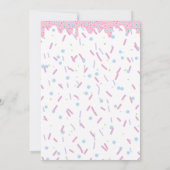 Ice Cream 1st Birthday Party Invitation Kaart (Achterkant)