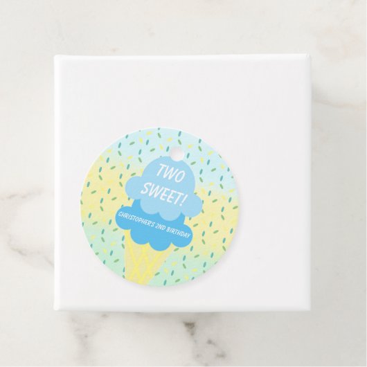 Ice Cream 2e verjaardag Bedankjes Labels (In situ)