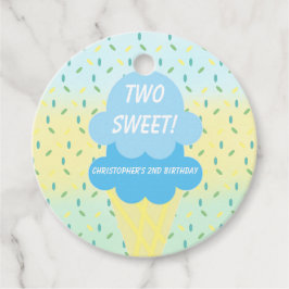 Ice Cream 2e verjaardag Bedankjes Labels