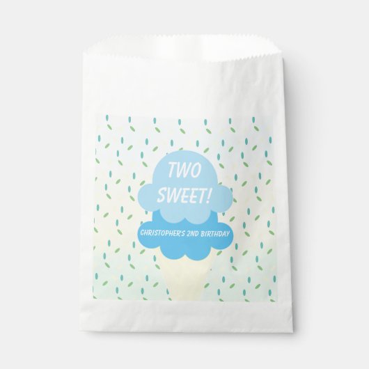 Ice Cream 2e verjaardag Bedankzakje (Voorkant)