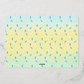 Ice Cream 2e verjaardag Folie Uitnodiging (Achterkant)